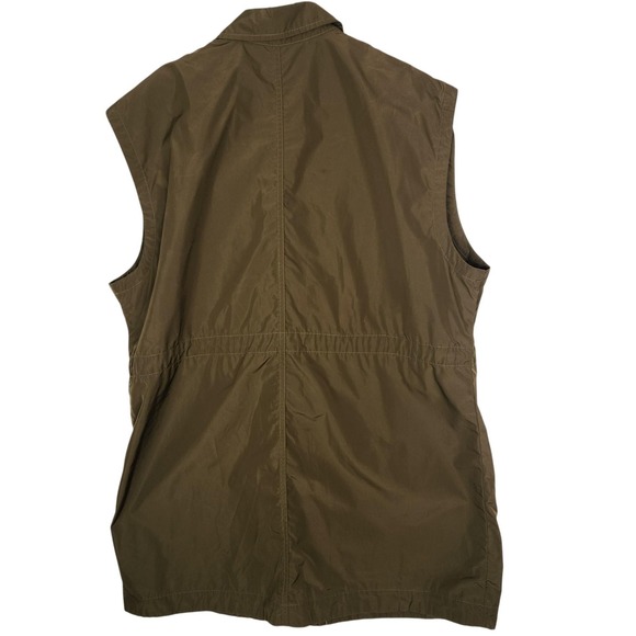 ATHLETA Boundless Vest Womens XL Green Outdoor Safari Field Pockets Zip - Picture 3 of 14
